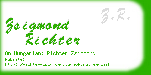 zsigmond richter business card